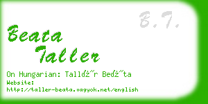 beata taller business card